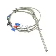 1M 3.3ft High Temperature Cable PT100 RTD with 6mm Thread Thermometer Sensor