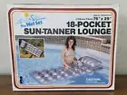 VTG 1985 Intex The Wet Set Inflatable 18 Pocket Sun-Tanner Pool Lounge. 76"-29".