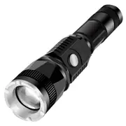 Zoomable Led Flashlight Dc Rechargeable 5 Modes + 18650 Battery