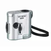 Mini 60X Microscope Jewelry Magnifier Multifunctional UV Light LED Magnifier