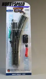 BACHMANN E-Z TRACK HO REMOTE RIGHT HAND SWITCH nickel silver gray BAC44562 NEW