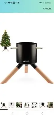 Tree Nest Christmas Tree Stand Base for 3ft 4ft 5ft Modern Tabletop Christmas...