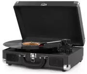 Vinyl Bluetooth Turntable 3-Speed with Speakers, RCA/AUX/Stylus