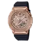 CASIO 卡西歐G-SHOCK 八角金屬殼雙顯錶(黑x玫瑰金 GM-S2100PG-1A4DR)