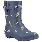 Cotswold Womens/Ladies Woodland Owl Mid Cut Wellington Boots Mid Blue 5 UK