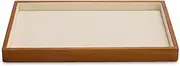 Oirlv Wooden Jewellery Tray Jewellery Display Tray for Organiser Necklace Ring Bracelet (Empty Tray -White)