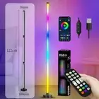 122cm RGB LED Corner Floor Lamp Ambient Light App RF Dimmable Music Sync Lamp