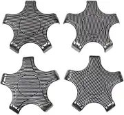 4X Wheel Hub Caps Center Cover Assembly, 18ih Wheels Spare Replacement Wheel Center Caps for Rims for 3 2017-2022, Carbon Fiber