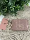 Juicy Couture Pink League Card Case Key Fob Wallet NWT
