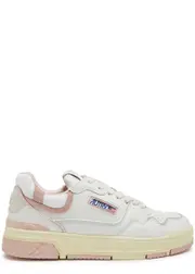 Autry Clc Panelled Leather Sneakers - Pink And White - 40 (IT40 / UK7), Autry Sneaker, Mesh - 40 (IT40 / UK7) 40 (IT40 / UK7)