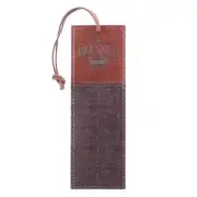 Brown Faux Leather Scripture Bookmark w/Cord Tassel: Blessed Man - Jeremiah 17:7