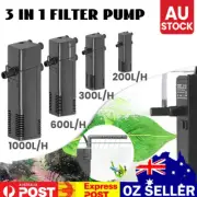 ECO 4 in 1 Fish Tank Aquarium Submersible Water Power Filter Pump 200-1000L/H AU
