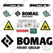 Fits Bomag BW 211 D Decal Kit Soil Compactor Roller