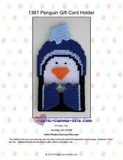 Penguin Gift Card Holder- Plastic Canvas Pattern or Kit