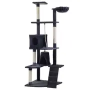 YES4PETS 193cm Cat Scratching Tree Post Sisal Pole Scratching Post Scratcher Tower Condo Grey