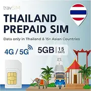 travSIM Thailand SIM Card | 5GB Mobile Data | Works on iOS and Android Devices | The Plan on This SIM Card for Thailand is Valid for 15 Days