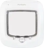 Microchip Cat Flap, Easy Installation, Battery Powered Pet Door with 4-Way Ma...