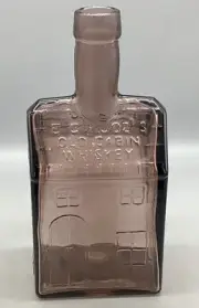 VTG 1970’s Wheaton Amethyst EC Booz’s 120 Walnut St. Old Cabin Whiskey Bottle 8”