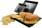A-to-Z Supply Deli Server, 10" x 10", Square, Polypropylene, Charcoal (24 Each per case)