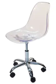 SK Designer Living Replica Eames DSW / DSR Desk Chair - Clear Transparent