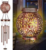 Solar Wind Chimes for Outside, 38" Gifts for Mom Hanging Memorial Wind Chimes Sun Solar Lantern, Windchimes Outdoors Garden Decor Patio Yard, for Women