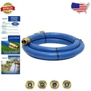 Heavy-Duty 1 Inch x 10 ft Water Hose with Brass Couplings - UltraMax Quality