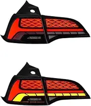 Car Styling Tail Lamp Tail Lights LED TailLight Dynamic Signal DRL Brake Reverse Auto Accessories，Compatible For Tesla Model 3 Model Y