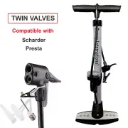 Bicycle Hand Air Pump Mini Tyre Bike Cycle Presta Shrader Valve+Pressure Gauge