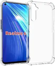 [USTIYA] Case for Realme 6 / Realme 6s Clear TPU Four Corners Protective Cover Transparent Soft