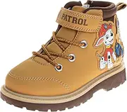 [JOSMO] Paw Patrol Boots for Kid Boys Lace Up MidCalf - Chase Marshall Workboot Construction Boot Trek Walk Hike Climb (size 7-10 Toddler/size 11-12 Little Kids)