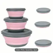Prepworks Collapsible Storage Bowl Set 3pc PINK