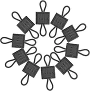Pack of 10 Tactical Gear Holder Clip Molle Web Dominator Elastic Strings Buckle for Tactical Backpacks Molle Bags
