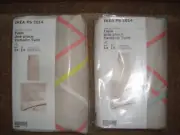 Ikea PS2014 Twin 2 Bed SETS Duvet Quilt Covers Pillowcases Light Tan Multicolor