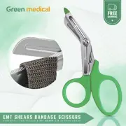 EMT Shears (Scissors) Bandage Paramedic EMS Rescue 5.50" GREEN TIP German Grade