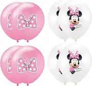 18pcs Minnie Mickey Mouse Birthday Party Balloons, Minnie Mickey Mouse Party Balloons Kids Party Supplies Decorations Favors (Balloons 18pcs)
