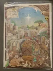 New Vintage Antioch Advent Calendar Nativity W/ Scriptural Quotations Christmas