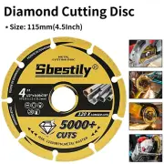 4.5 Inch Brazed Cutting Sheet 7/8'' Bore Metal Cutting Disc For Angle Grinder