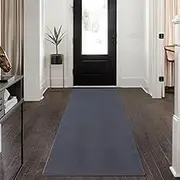 Simurq Washable Non-Slip Rug Runner for Hallway, Kitchen, Bedroom, Living Room - Kitchen Runner (Anthracite, 80 x 200 cm)