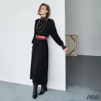 在飛比找momo購物網優惠-【iROO】波希米亞風針織長洋裝