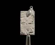 METEORITE Pendant Jewelry - Rhodium Plated, Ancient Muonionalusta Meteor, 50261