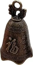 Vaveren Decorative Hanging Bell Wind Chime Chinese Character Bell Craft Bell Feng Shui Bell Pendant Antique Bell for Household Porch, S
