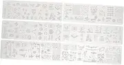 6pcs Creative Nail Art Templates Halloween Nail Stamping Plates Manicure Tools