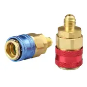 A/C R134a Quick Coupler Adapter Car High Low Side HVAC SAE Male Flare Fitting