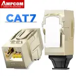 AMPCOM CAT7 RJ45 內聯耦合器 KEYSTONE 插孔,CAT6A CAT6 全鋅合金屏蔽 STP 饋通