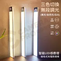 在飛比找蝦皮商城優惠-智能感應燈 燈條 磁吸 LED 超薄 人體感應 三色溫 Ty