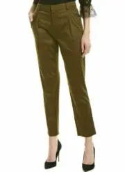 NWT ALICE + OLIVIA GRADY PLEATED HI-RISE STRETCH ARMY PANT-$275
