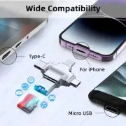4IN1 Memory Card Reader for iPhone Laptop PC Type-C OTG Adapter for iOS USB A Mi