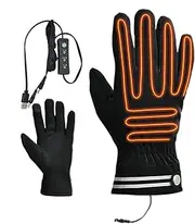 [Generic] Adjustable Winter Gloves,USB Heated Gloves,3 Temperature Settings Heated Gloves Warm Heated Gloves-Waterproof Touch Screen Winter Gloves for Men Electric Heated Gloves, Single Attributes, 説明を参照してください