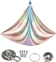 Aerial Hammock,Aerial Silks for Home - Lightweight Stretch Fitness Hammock for Sensory Exercise Indoor Outdoor Kids and Adults