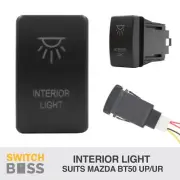 INTERIOR LIGHT BLUE LED Push Switch Suit MAZDA BT50 UP UR Dash 2012-2020 (for: Mazda)